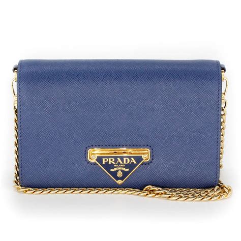 prada blue wallet womens|Prada wallet on chain blue.